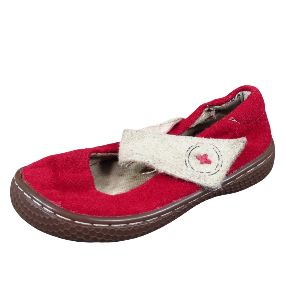 Livie & Luca Carta II‎ Toddler 7 Red Felt Mary Jane Casual Comfort Shoe